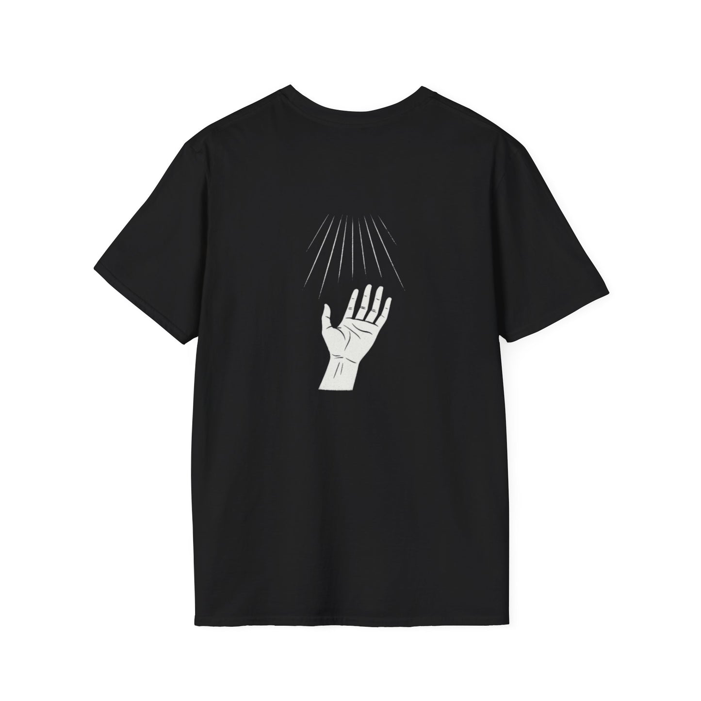 T-Shirt إيمان unisexe en coton-Design main tendue vers la lumière